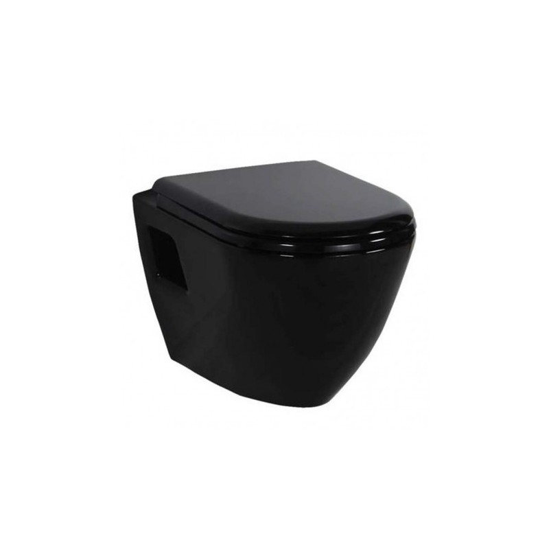 Creavit WC suspendu design sans hygiène en inox (bidet) coloris noir