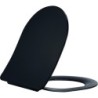 Creavit Siège de toilette en Duroplast avec charnières inox et soft-close coloris noir
