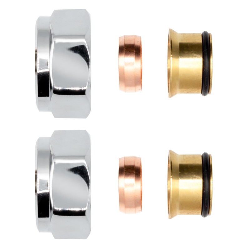 Raccord à compression chromé EKx15