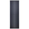 Radiateur ovale design vertical noir double hauteur 1800 largeur 472 puissance 1640 W