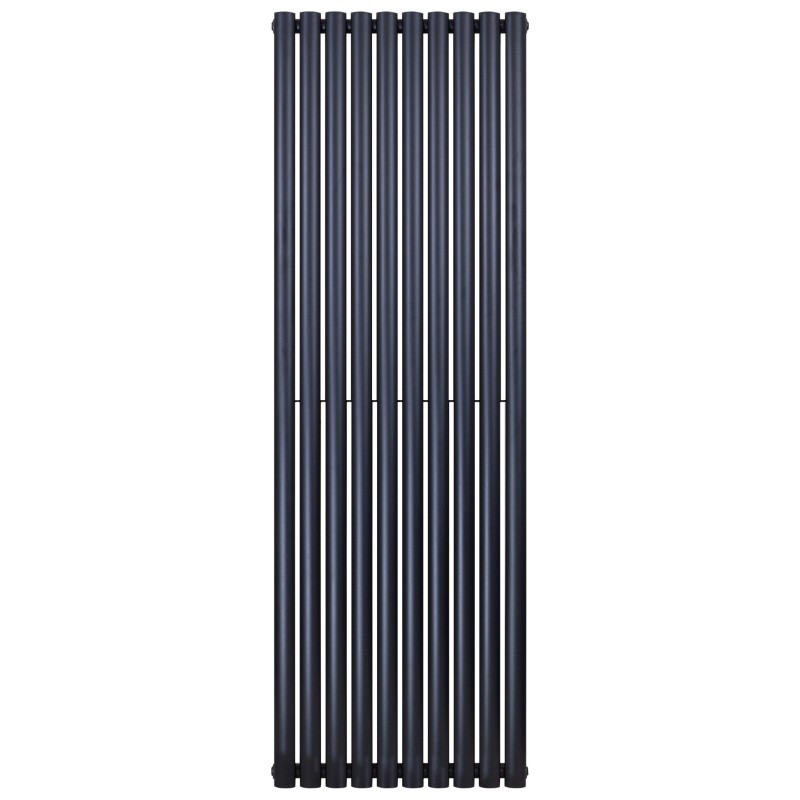 Radiateur ovale design vertical noir simple hauteur 1800 largeur 472 puissance 790 W