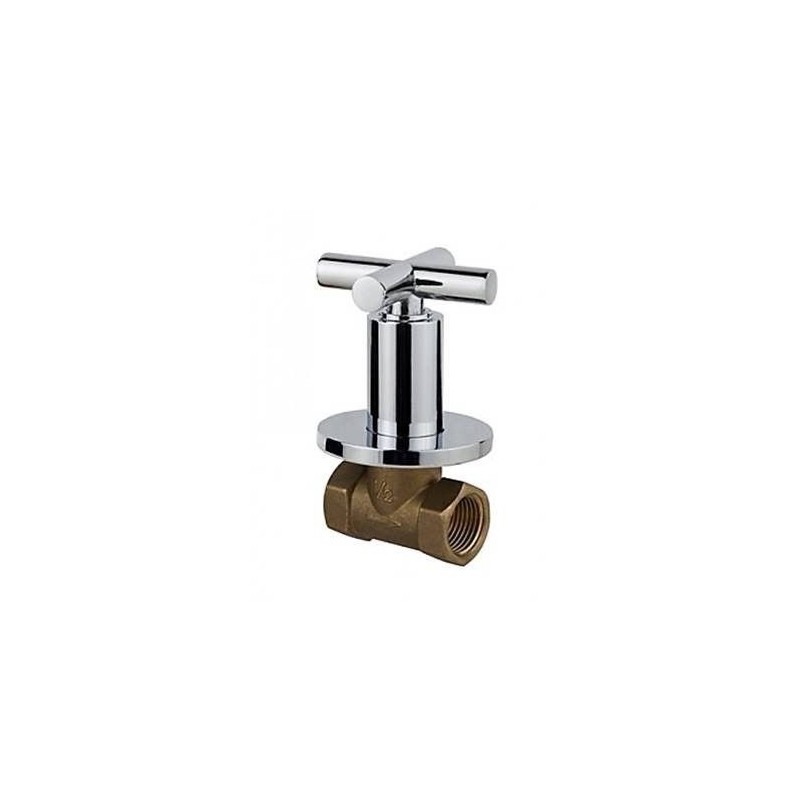 Robinet d'arrêt encastré en laiton 1/2"x1/2"