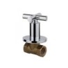 Robinet d'arrêt encastré en laiton 1/2"x1/2"