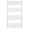 Sèche-serviette avec raccordement central blanc mat brossé H1600 L600 828 w