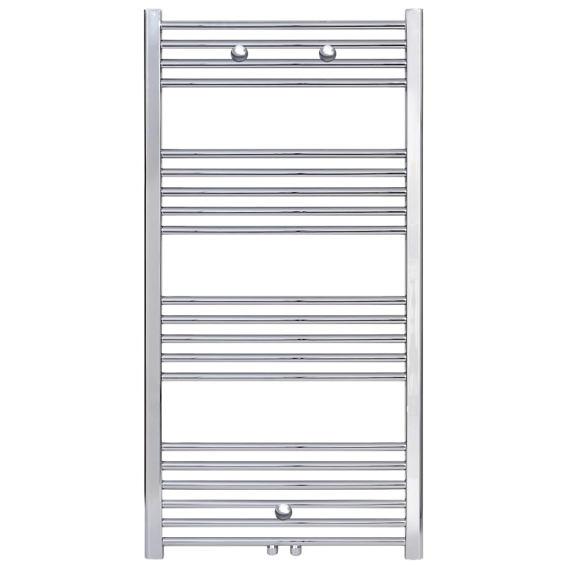 Sèche-serviette avec raccordement central chromé H1200 L600 431 w