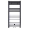 Sèche-serviette avec raccordement central noir mat brossé H1600 L600 828 w