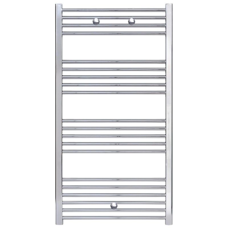 Sèche-serviette avec raccordement gauche/droit chromé H1700 L600 580 w