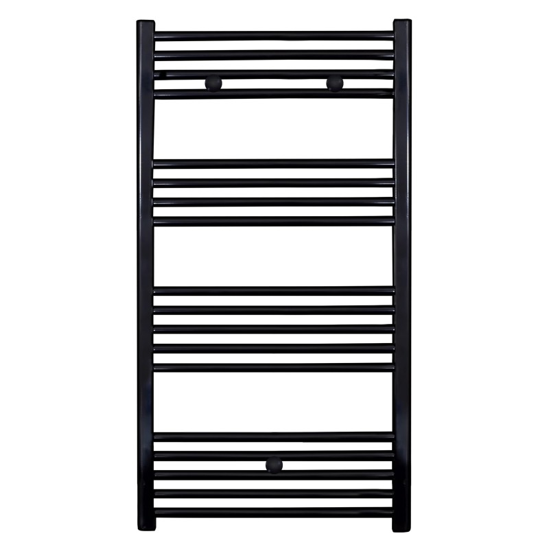 Sèche-serviette avec raccordement gauche/droit noir H1600 L600 828 w
