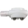 Set thermostatique mur/sol blanc avec raccord 1/2Mx16/2