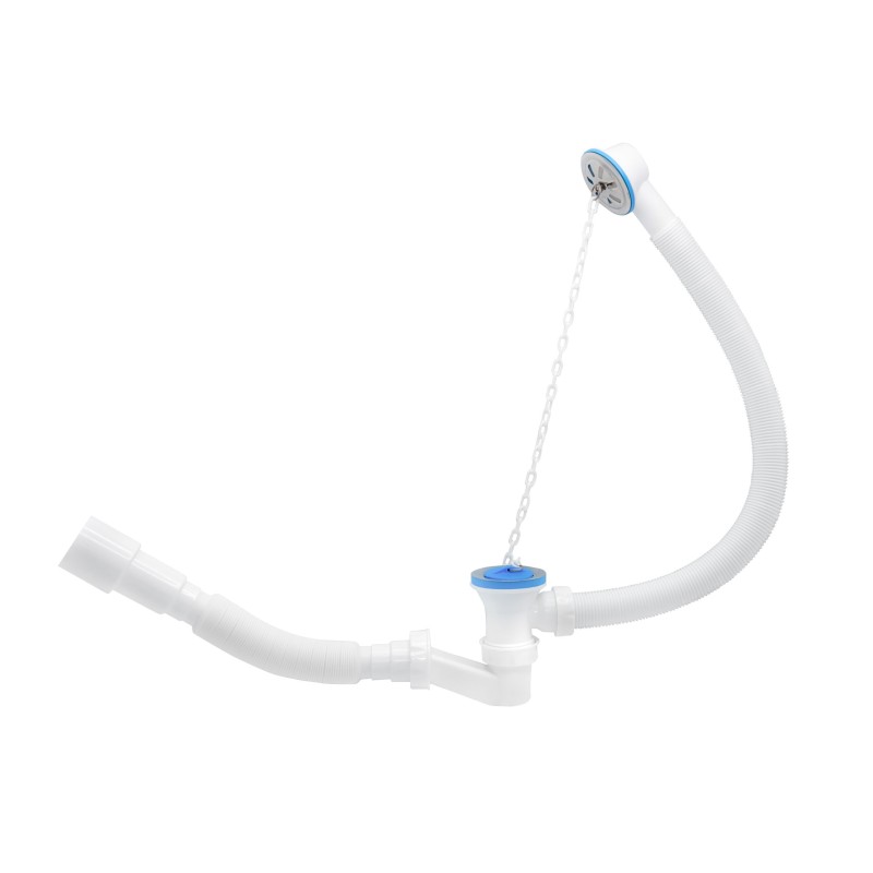 Siphon baignoire flexible avec crépine Ø50 mm
