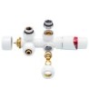 Vanne thermostatique pour radiateur d'angle équerre blanc 1/2Mx16/2 M30