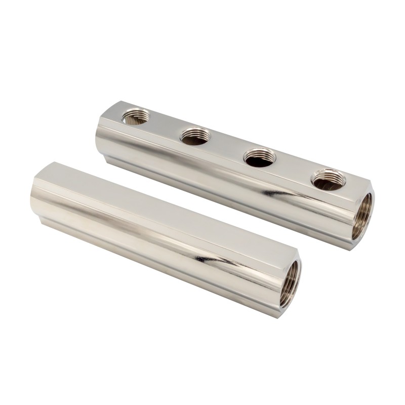 Collecteur en laiton nickel 1" 4x1/2"F