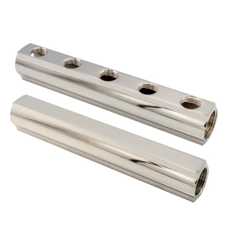 Collecteur en laiton nickel 1" 5x1/2"F