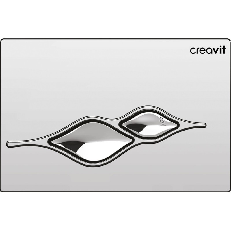 Creavit Plaque de commande coloris chromé