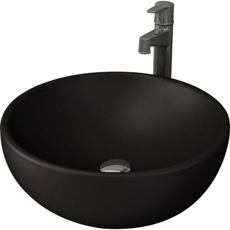 Bocchi vasque à poser avec trou de robinetterie coloris anthracite mat 45 cm