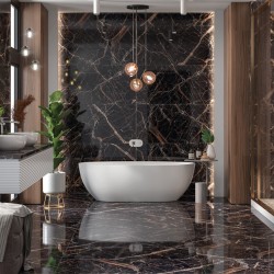 Carrelage Dakar coloris noir ultra mat 60x120 cm