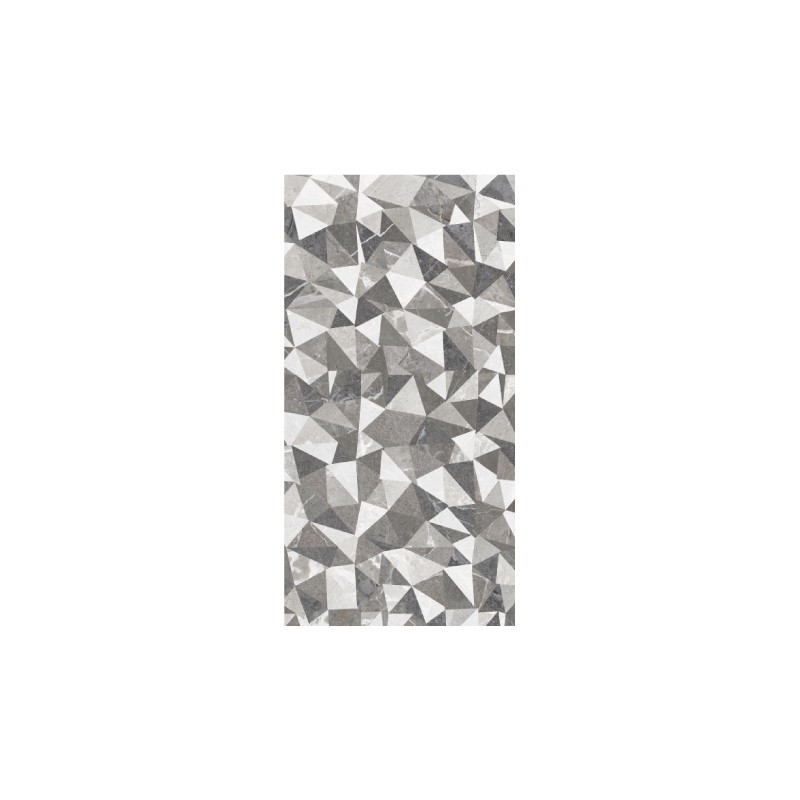 Carrelage Tokyo décor coloris gris poli 60x120 cm