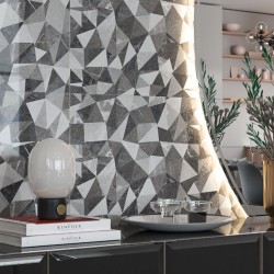 Carrelage Tokyo décor coloris gris poli 60x120 cm