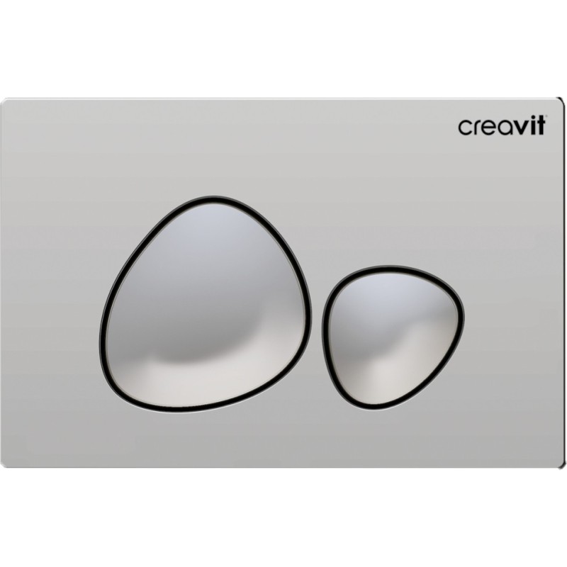 Creavit Plaque de commande coloris chromé