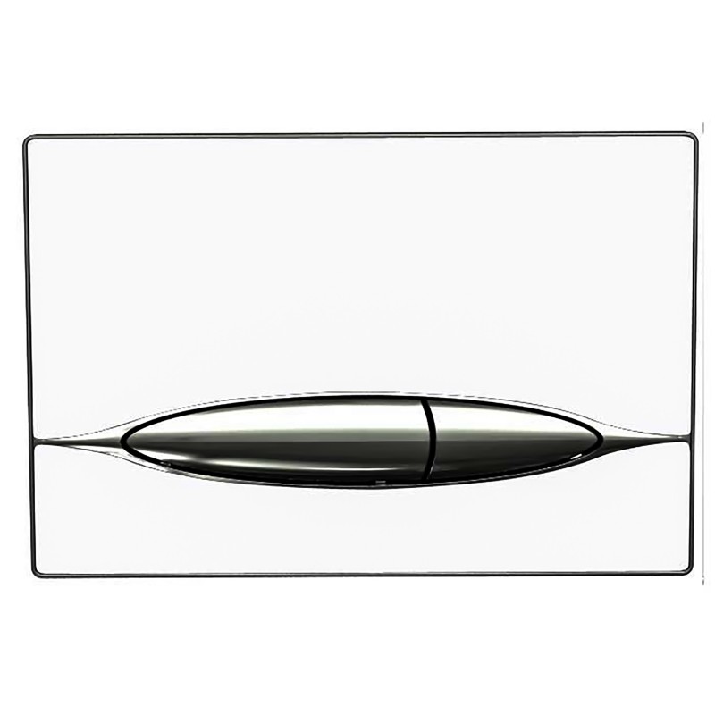 Bocchi Plaque de commande en verre coloris blanc