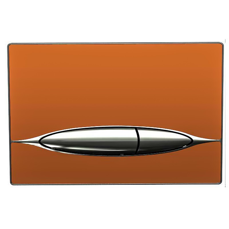 Bocchi Plaque de commande en verre coloris orange