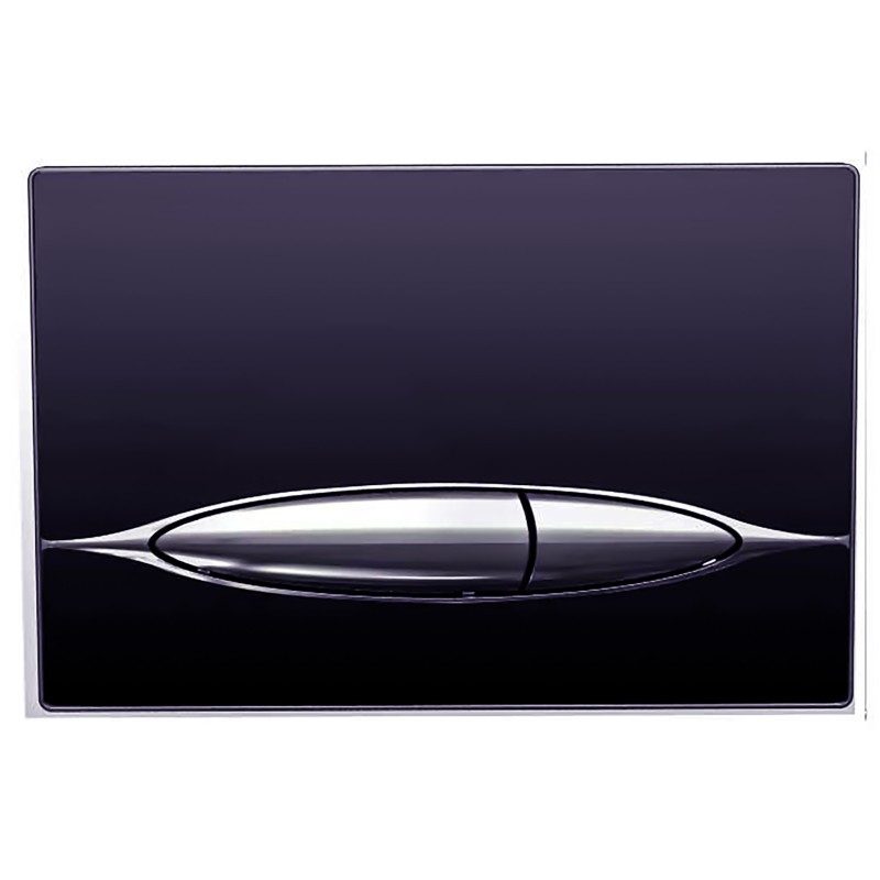 Bocchi Plaque de commande en verre coloris bleu saphir
