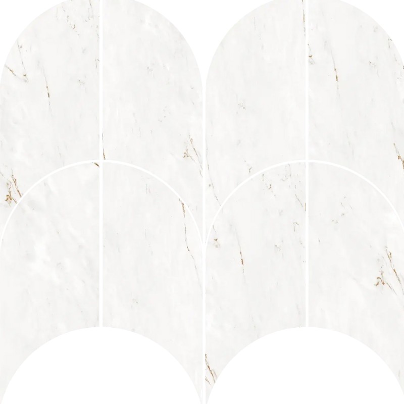 Mailles décoratives Victoria Gold écailles coloris blanc 29x30 cm