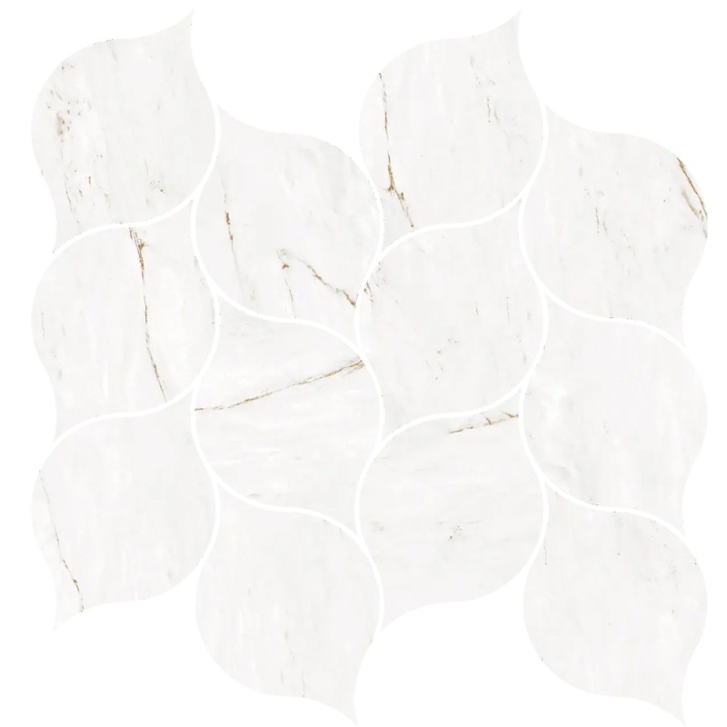 Mailles décoratives Victoria Gold feuille coloris blanc 29x27 cm