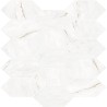 Mailles décoratives Victoria Gold panal coloris blanc 27x27 cm