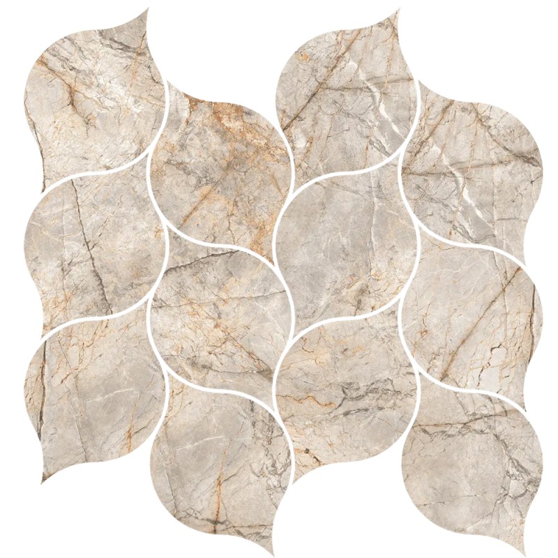 Mailles décoratives Tamesis feuille coloris beige 29x27 cm