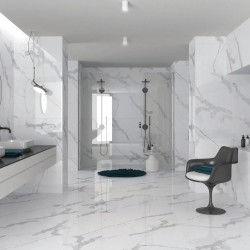 Carrelage Statuario coloris blanc mat 80x80 cm
