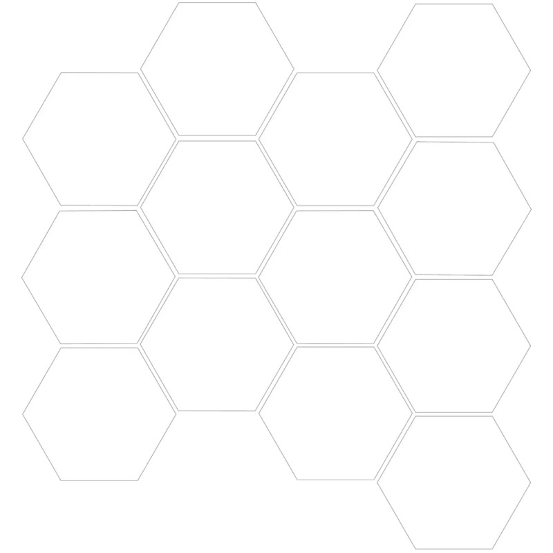 Mailles décoratives Pure hexagone coloris blanc 28x26 cm