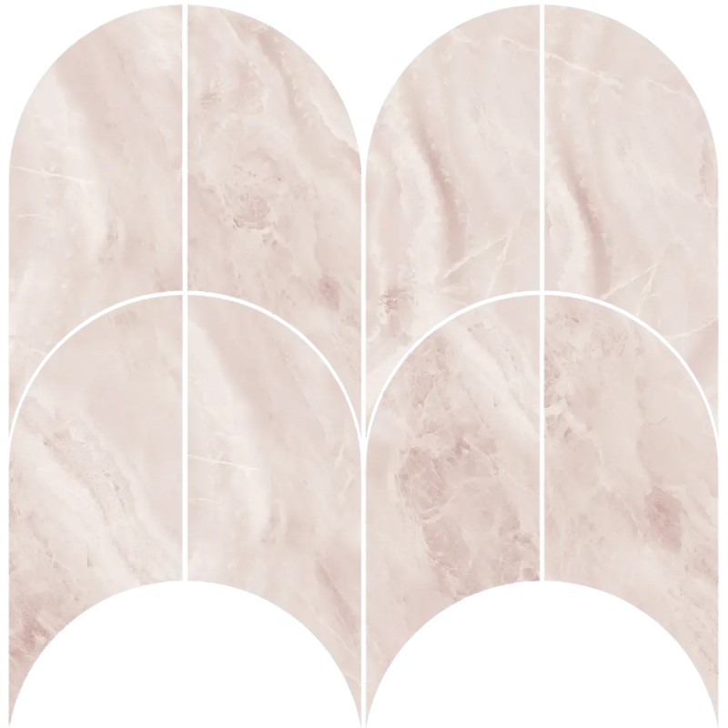 Mailles décoratives Pink Canyon écailles coloris beige 29x30 cm