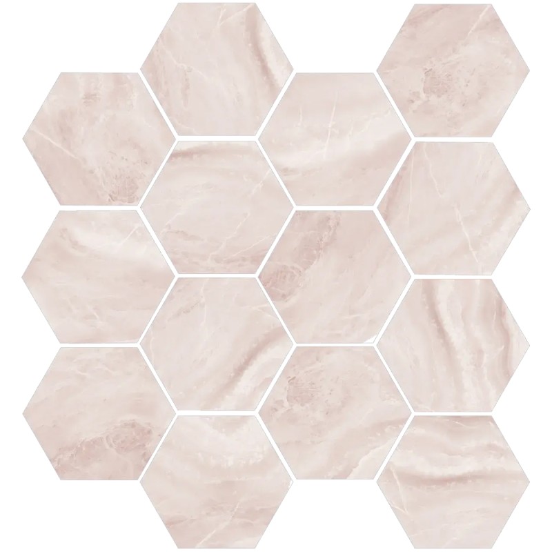 Mailles décoratives Pink Canyon hexagone coloris beige 28x26 cm
