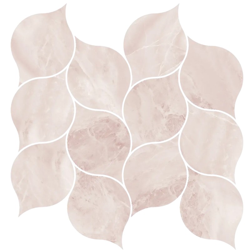 Mailles décoratives Pink Canyon feuille coloris beige 29x27 cm