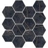 Mailles décoratives Piamonte hexagone coloris noir 28x26 cm
