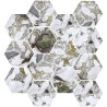 Mailles décoratives Paris hexagone coloris multicolore 28x26 cm