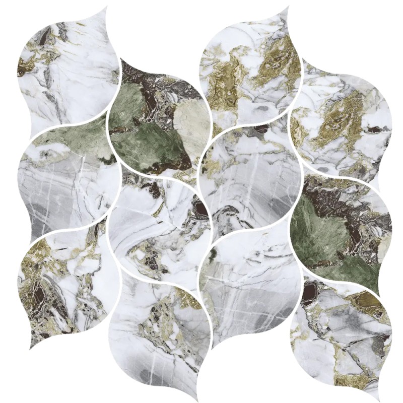 Mailles décoratives Paris feuille coloris multicolore 29x27 cm