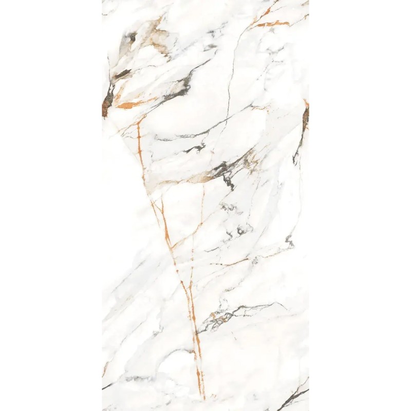 Carrelage Paonazo coloris blanc poli 60x120 cm