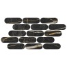 Carrelage Limia Gala coloris noir mat 14,6x30 cm