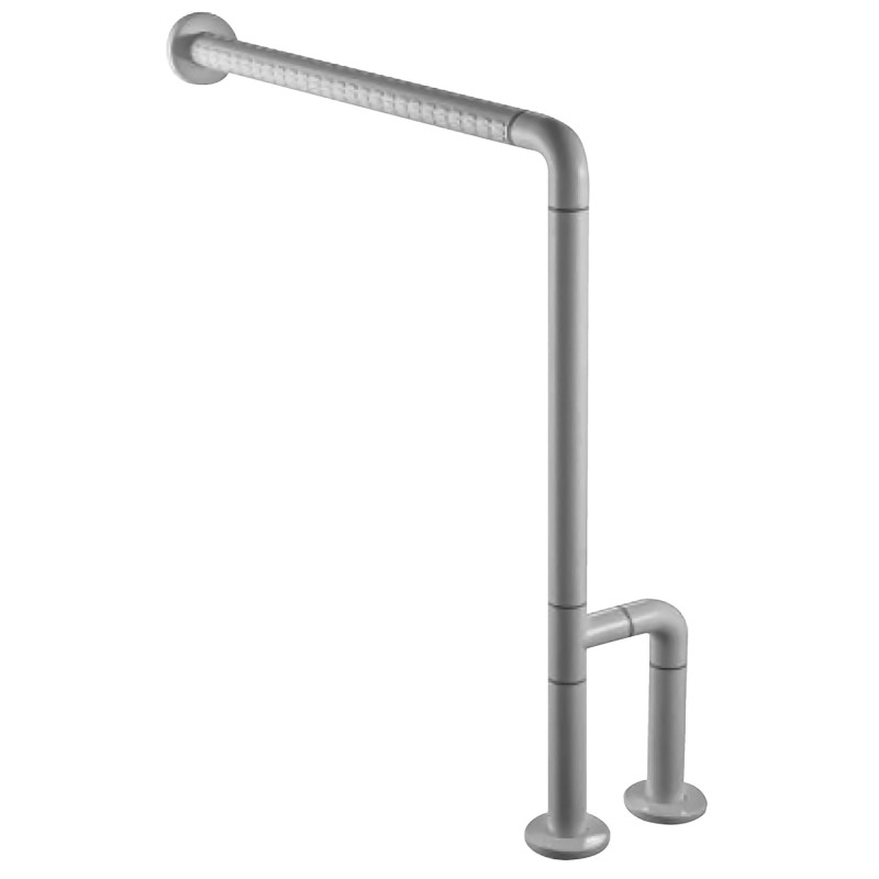 Creavit Barre de soutien sur pied 90° en inox