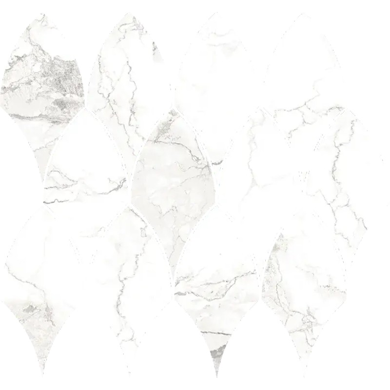 Mailles décoratives Abbey Esedre coloris blanc mat 27,9x29,5 cm