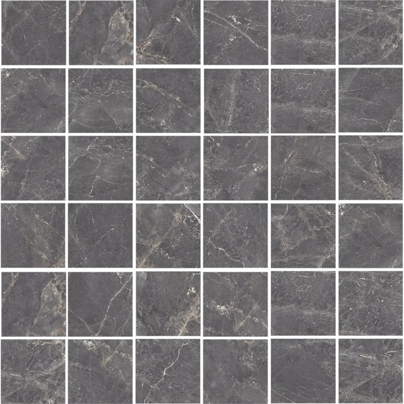 Mailles décoratives Oporto carré coloris gris poli 30x30 cm