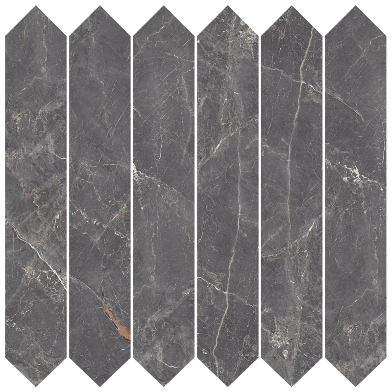 Mailles décoratives Oporto flèche coloris gris poli 30x30 cm