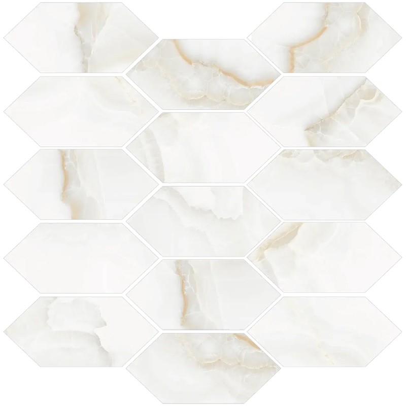 Mailles décoratives Onice panal coloris beige poli 30x30 cm
