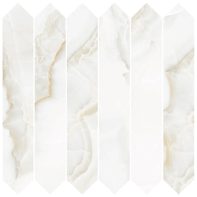 Mailles décoratives Onice flèche coloris beige poli 30x30 cm