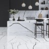 Carrelage Marquina Blanco coloris blanc poli 60x120 cm
