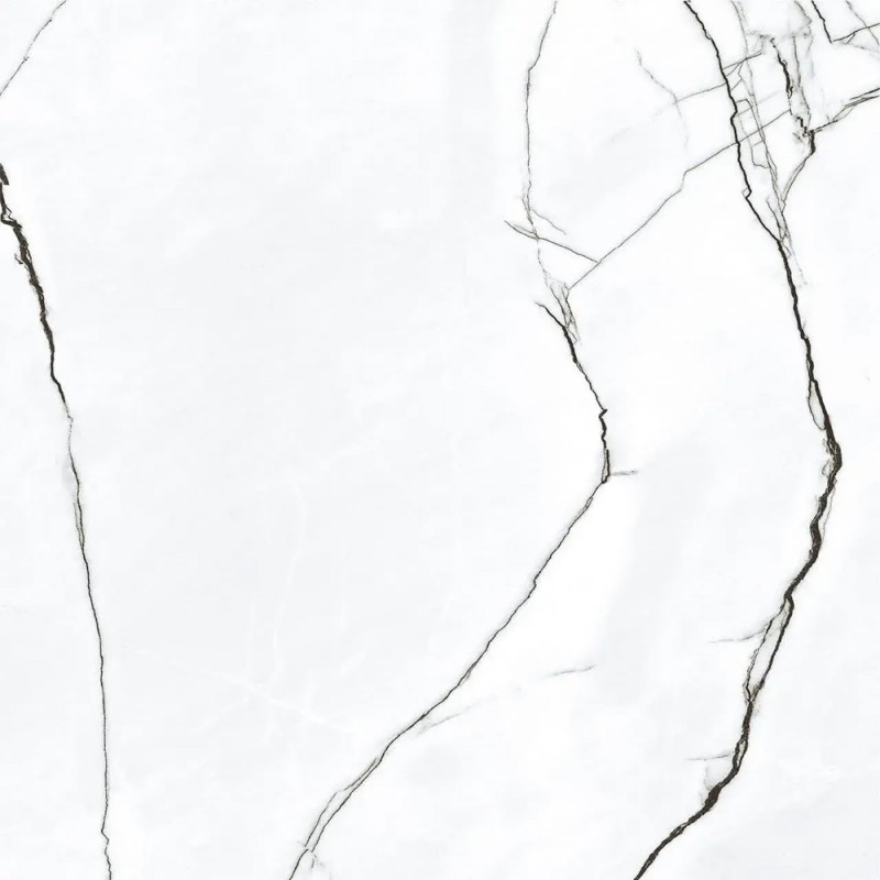 Carrelage Marquina Blanco coloris blanc poli 120x120 cm
