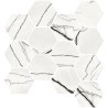 Mailles décoratives Marquina Blanco hexagone coloris blanc poli 28x26 cm
