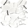 Mailles décoratives Marquina Blanco panal coloris blanc poli 30x30 cm